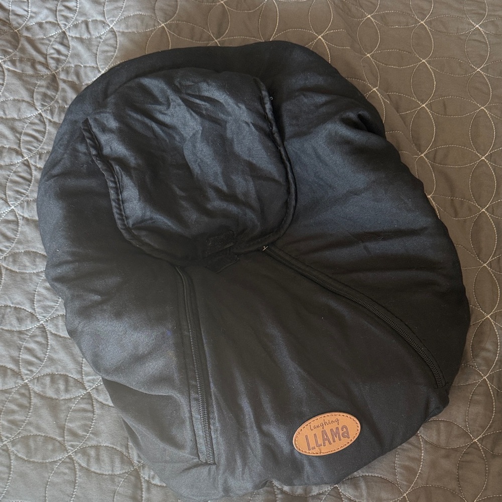 Black Winter Infant Car Seat Cover